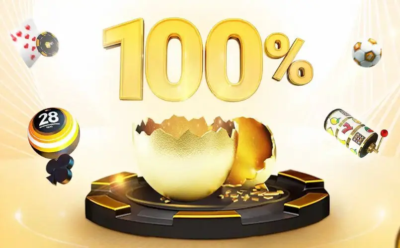 Thưởng khuyến mãi 100% cho hội viên mới